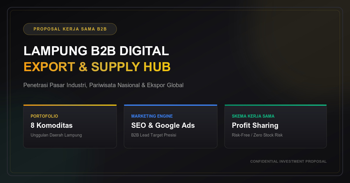 Lampung B2B Digital Export & Supply Hub Banner